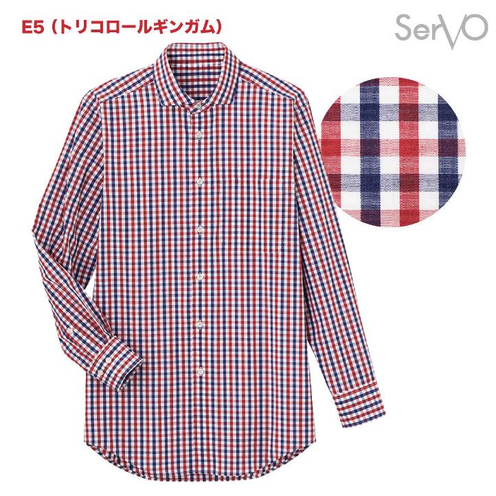 長袖シャツ トリコロール ギンガムチェック ストライプ カジュアル