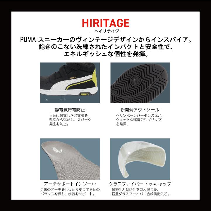 PUMA セーフティーシューズ マジック式 JSAA-A種合格品 樹脂先芯