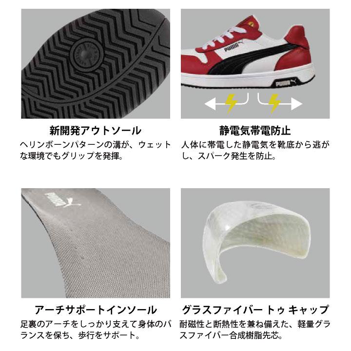 PUMA セーフティシューズ ひも式 ローカット JSAA-A種合格品 樹脂先芯