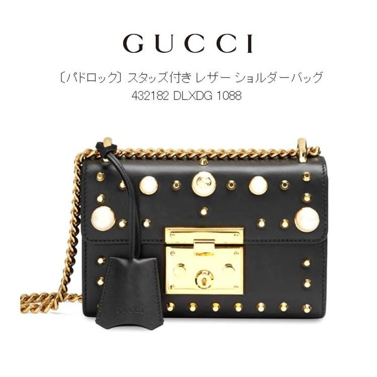 グッチ バッグ レディース GUCCI 432182-DLXDG-1088 GUCCI BAG パドロック スタッズ付き レザー ショルダーバッグ  送料無料 プレゼント : 432182-dlxdg-1088 : シーズザッカ - 通販 - Yahoo!ショッピング