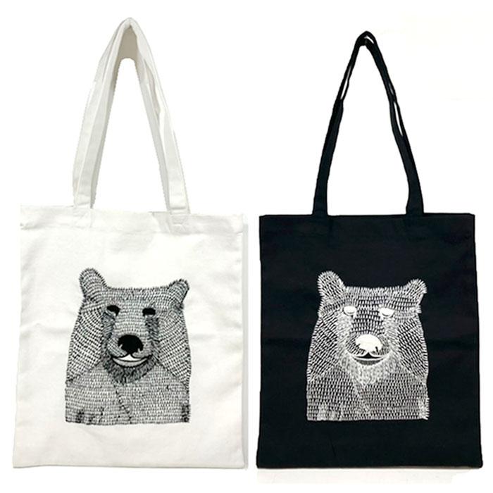 くま 刺繍 バッグ 手作り トートバッグ エコバッグ クマ かわいい 動物