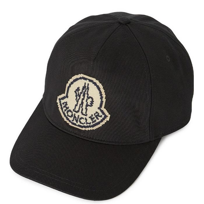 MONCLER(モンクレール) キャップ 58-66 cm - 黒 コットン（MONCLER 