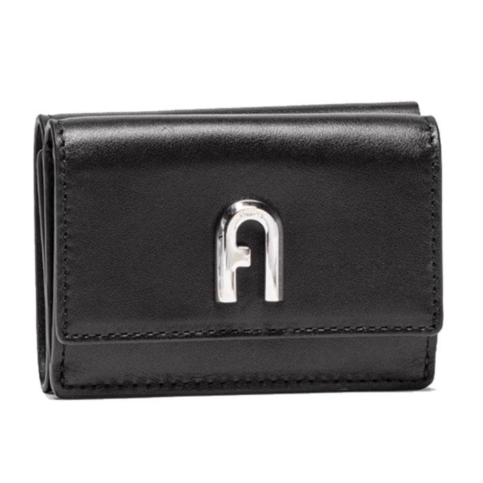 フルラ 財布 3つ折り財布 黒 ブラック FURLA MOON COMPACT WALLET 