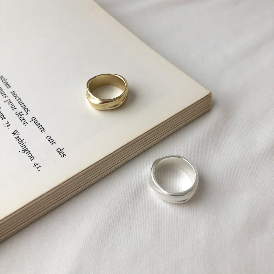 ピンキーリング リング 指輪 5号 マット加工 レディース 太め シンプル