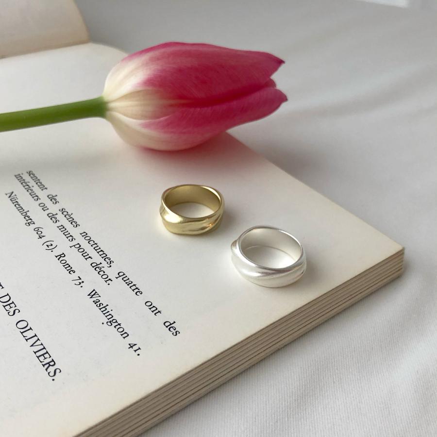 ピンキーリング リング 指輪 5号 マット加工 レディース 太め シンプル