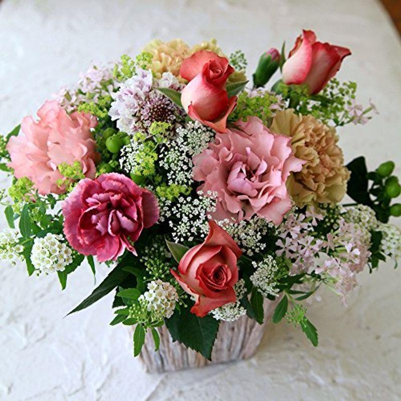 激安通販の フラワー ギフト フ 季節のお花を使った生花 おめでとう の気持ちを込めて ピンク系 アレンジメント Congratulations お祝い 生花