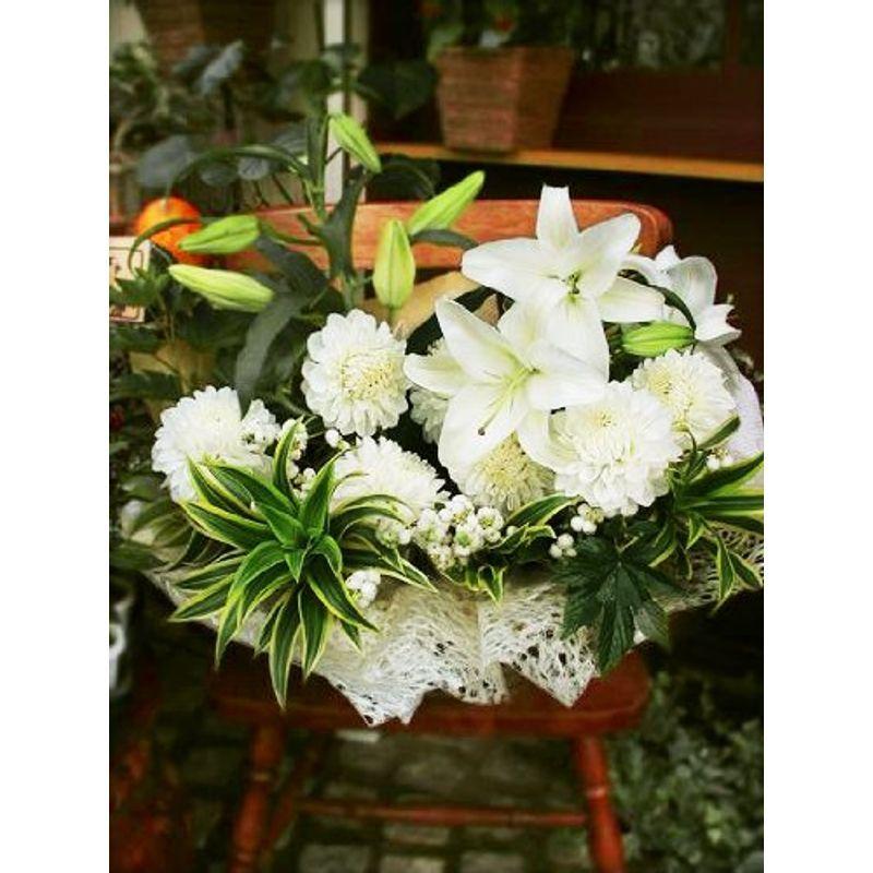 絶対一番安い パリスタイルの花屋お供えアレンジメント 法事花 お悔やみ 四十九