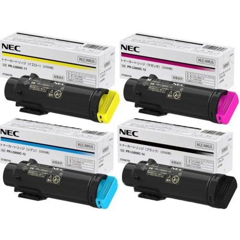 NEC　トナーカートリッジ　PR-L5800C-11　純正品　14　4色セット　12　13