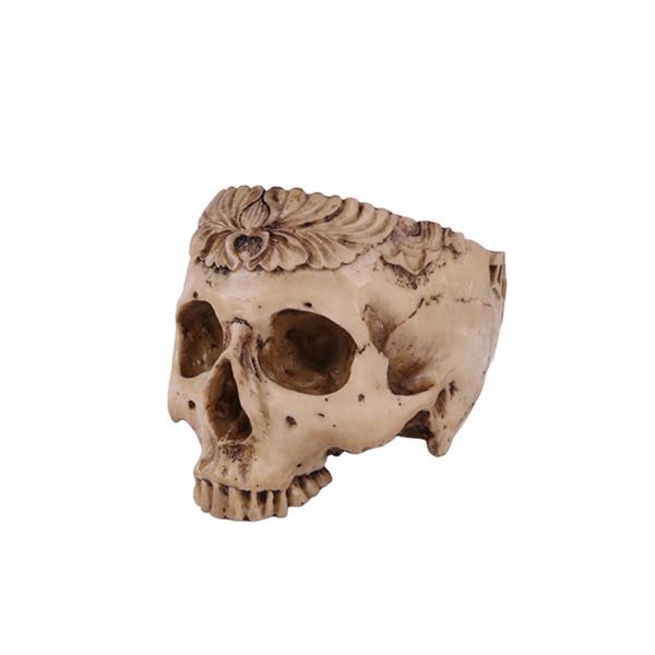 骸骨 フラワースカル ハーフ SKULL 観葉植物 オブジェ 置物 FLOWER 