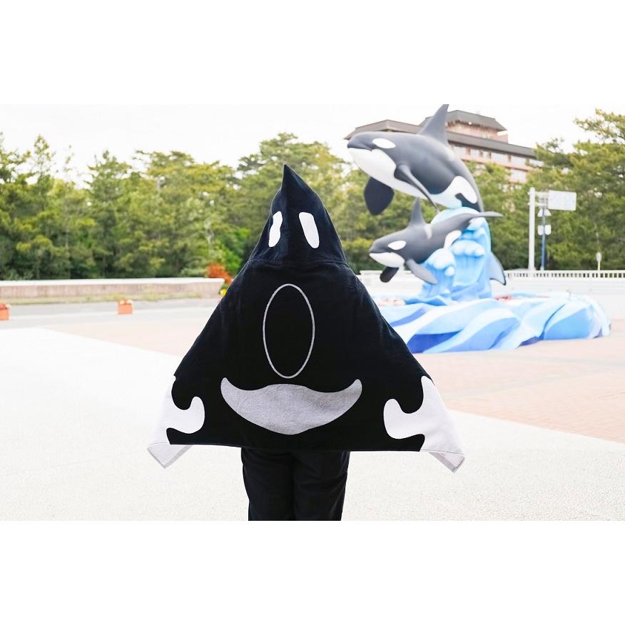 Kamogawa SeaWorld 黒 ポンチョ シャチ鴨シーワールド限定！ Kamogawa SeaWorld 黒 ポンチョ シャチ鴨シーワールド限定