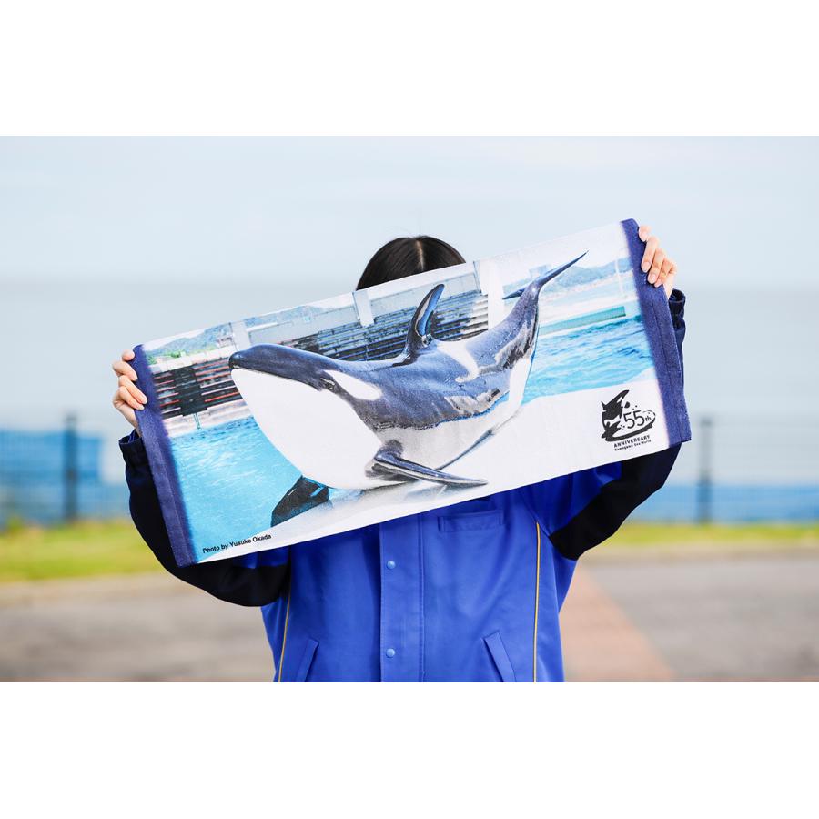 鴨川シーワールドオリジナル 55周年プリントフェイスタオル