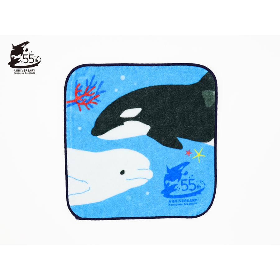 鴨川シーワールドオリジナル 55周年シーリングミニタオル : 鴨川シー