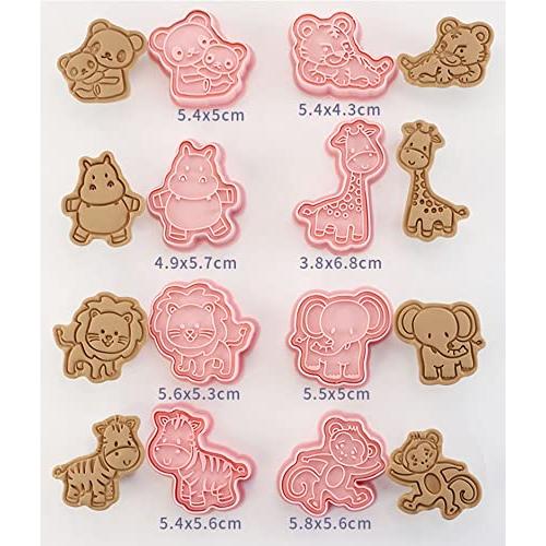 クッキー型 8個セット 動物 動物園 クッキーの型 クッキー 型抜き グッズ 3D 可愛い プレスタイプ 製菓用品 キッチン お弁当 クッキング抜き型セット｜sebas-store｜02