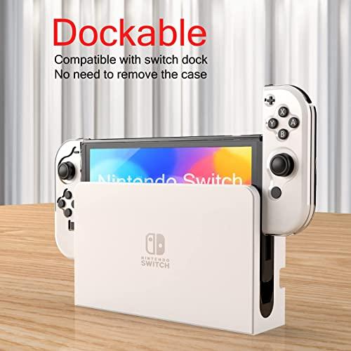 Teyomi Switch oled カバー Switch 有機ELモデル カバー 分体式設計 着脱簡単 ドック対応 全面保護 PC材質 薄型 軽量 透明 超耐衝撃 指紋防止 傷防止｜sebas-store｜03