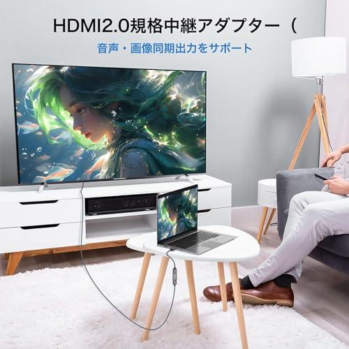 TRkin HDMI延長コネクタhdmi中継アダプタ（メス-メス）4 K 60 Hz延長アダプタ18 Gbps HDMI 2.0規格超高速hdmi 2点セットシルバー｜sebas-store｜06