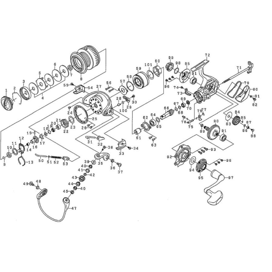 ダイワ(DAIWA) 純正パーツ 16 セルテート 3012H ハンドルキャップ 部品番号 99 部品コード 151164 00056310151164｜sebas-store｜02