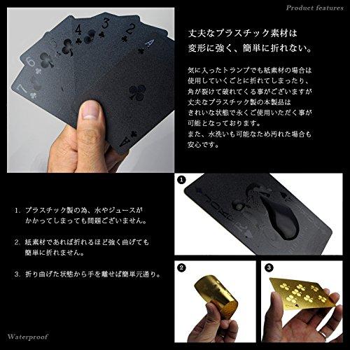 PLAYING CARDS トランプ 金のトランプ 黒のトランプ 水洗い可 PLAYING CARDS トランプ 金のトランプ 黒のトランプ 水洗い可