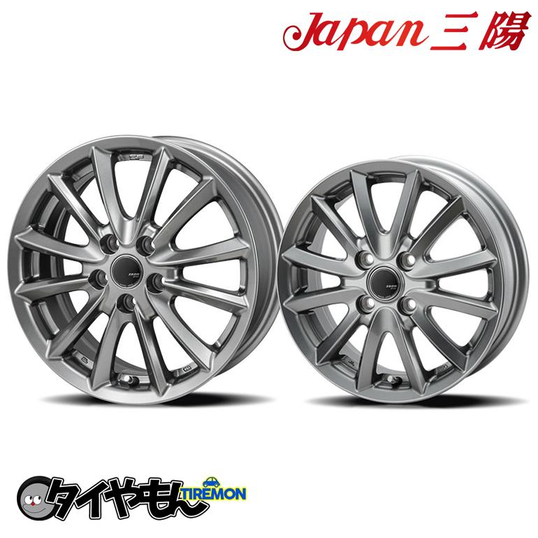 ジャパン三陽 ZACK JP016 14インチ 4H100 5J +39 1本 シルバー アルミ 