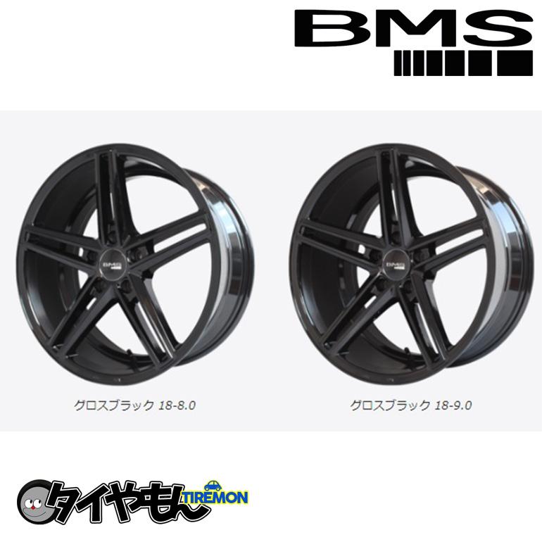 BMS C5-V2 18インチ 5H114.3 9J +15 4本セット ホイール グロス 