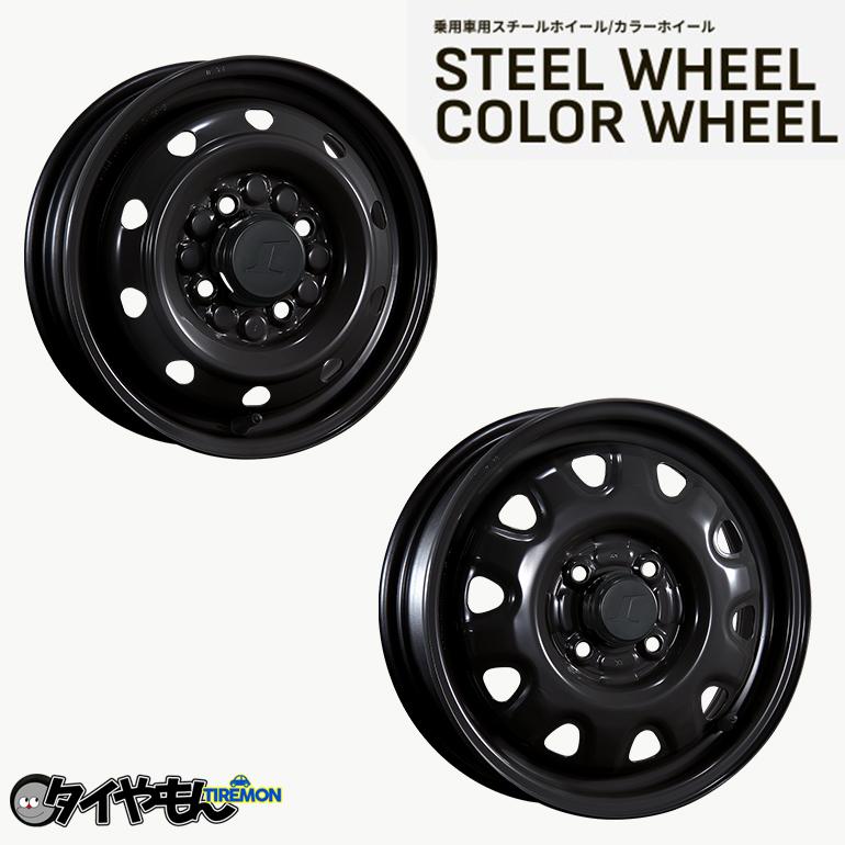 トピー カラーホイール COLOR WHEEL スチールホイール STEEL 12インチ 4H100 3.5J +45 1本 ホイール ブラック 軽トラ 軽バン | 