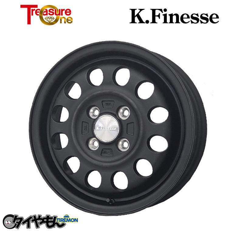 K フィネス D12 14インチ 4H100 4.5J +45 2本セット ホイール