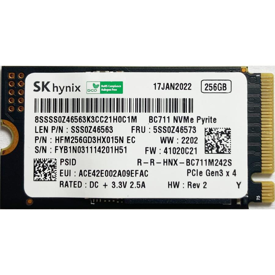 NVMe 256GB 2242 SSD SKhynix Lenovo純正品 M.2 PCIe 即納 新品PCからの抜き取り品 Lenovo FRU 5SS0Z46573 :SSDN21:セカンドモバイル Yahoo!店 - 通販 - Yahoo!ショッピング NVMe 256GB 2242 SSD SKhynix Lenovo純正品 M.2 PCIe 即納 新品PCからの抜き取り品 Lenovo FRU 5SS0Z46573 :SSDN21:セカンドモバイル Yahoo!店 - 通販 - Yahoo!ショッピング