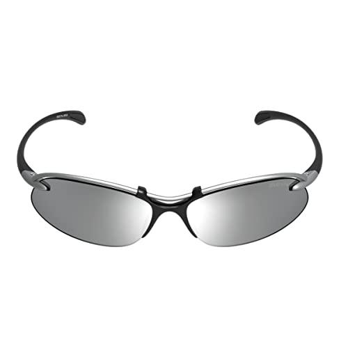 SWANS(スワンズ) スポーツ サングラス エアレスウェイブ ミラーレンズモデル SA-505 MTSIL マットチタンシルバー×マットブラッ SA MTSIL マットチタンシルバー×マットブラック/シルバーミラー×スモークレンズ