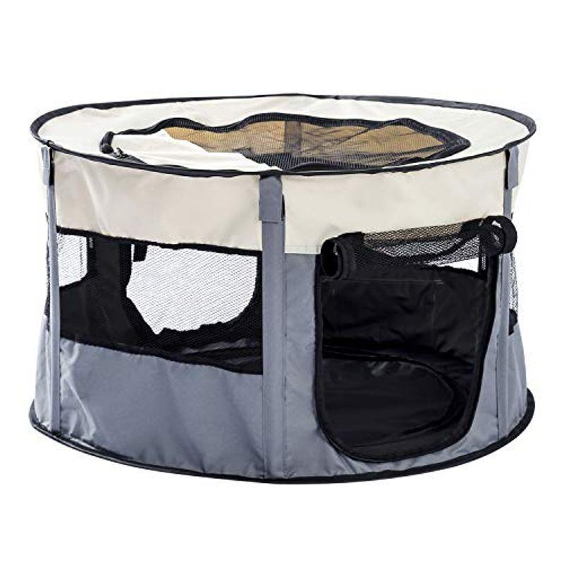 Pawz Road 折りたたみ ペットサークル 犬 猫 持ち運びやすい ブルー ソフトケージ 兼用 コンパクト ふるさと納税 お出かけ用