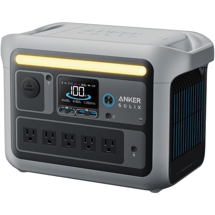 ANKER アンカー ポータブル電源 SOLIX C800 A17535Z1 容量768wh 出力1200W Anker Portable Power Station ダークグレー | 