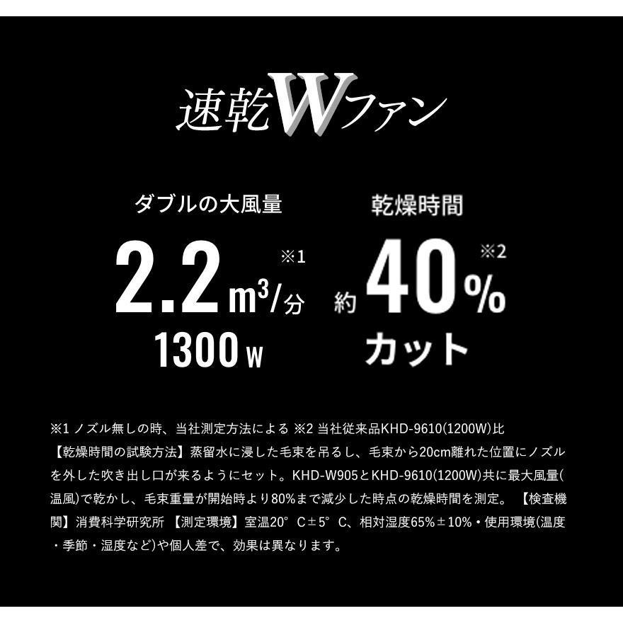 モンスター ドライヤー ダブルファンドライヤー MONSTER KHD-W800 ネイビー KOIZUMI コイズミ 小泉成器 |  | 02