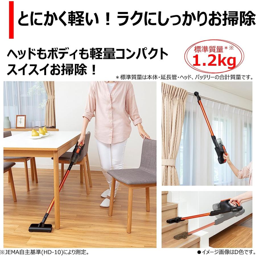 東芝 コードレス サイクロン式スティッククリーナー トルネオ エス グランオレンジ VC-CLS1(D) ゴールド |  | 03