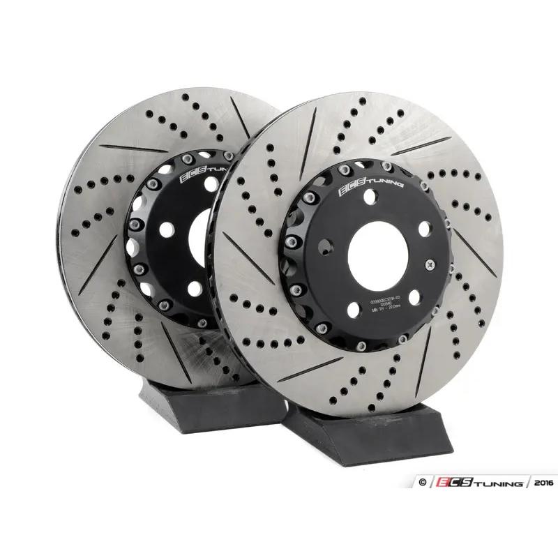 ECS フロント 2ピース ブレーキローター ドリルホール＆スリット入り ( 312 x 25 ) | 