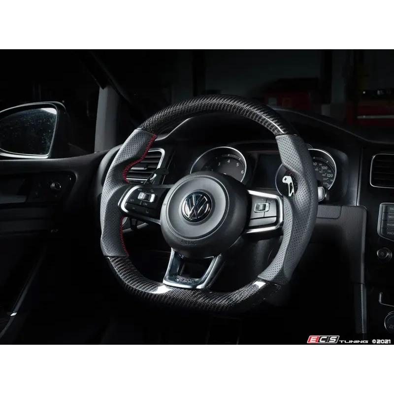 ECS カーボンファイバー ステアリングホイール  for VW ゴルフ7 | 