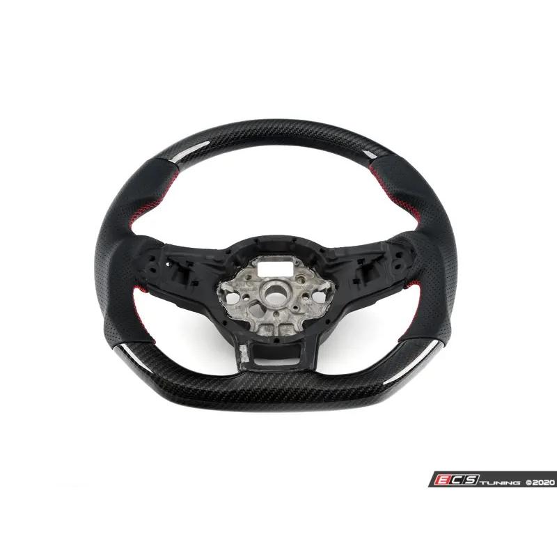ECS カーボンファイバー ステアリングホイール  for VW ゴルフ7 |  | 01