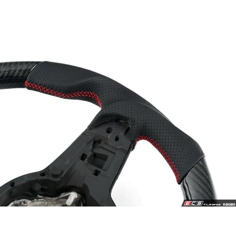 ECS カーボンファイバー ステアリングホイール  for VW ゴルフ7 |  | 03