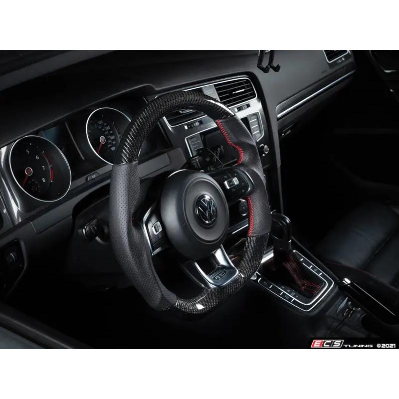 ECS カーボンファイバー ステアリングホイール  for VW ゴルフ7 |  | 05