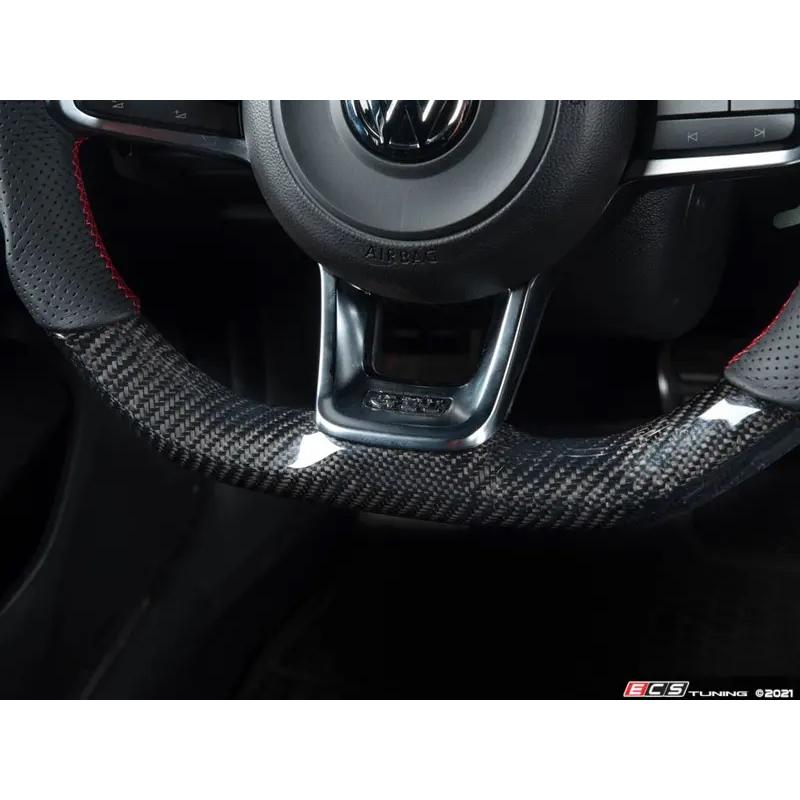 ECS カーボンファイバー ステアリングホイール  for VW ゴルフ7 |  | 08