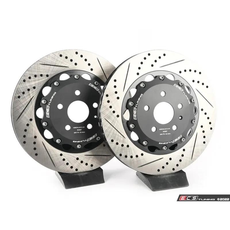 RS3 フロント 2ピース ブレーキローター ドリルホール＆スリット入り ( 370 x 34 ) | 