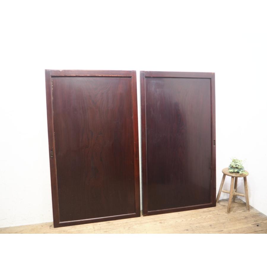 タA0805◆【H149,5cm×W86(85,5)cm×2枚◆アンティーク◆欅の大きい一枚板の古い木製引き戸◆ケヤキ 古建具 板戸 サッシ レトロ 無垢材K笹1