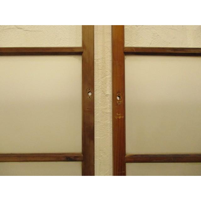 タA464◆(1)×２枚◆可愛いペンキのレトロな古い木枠ガラス戸◆建具引き戸ガレージリフォームK下 - 8