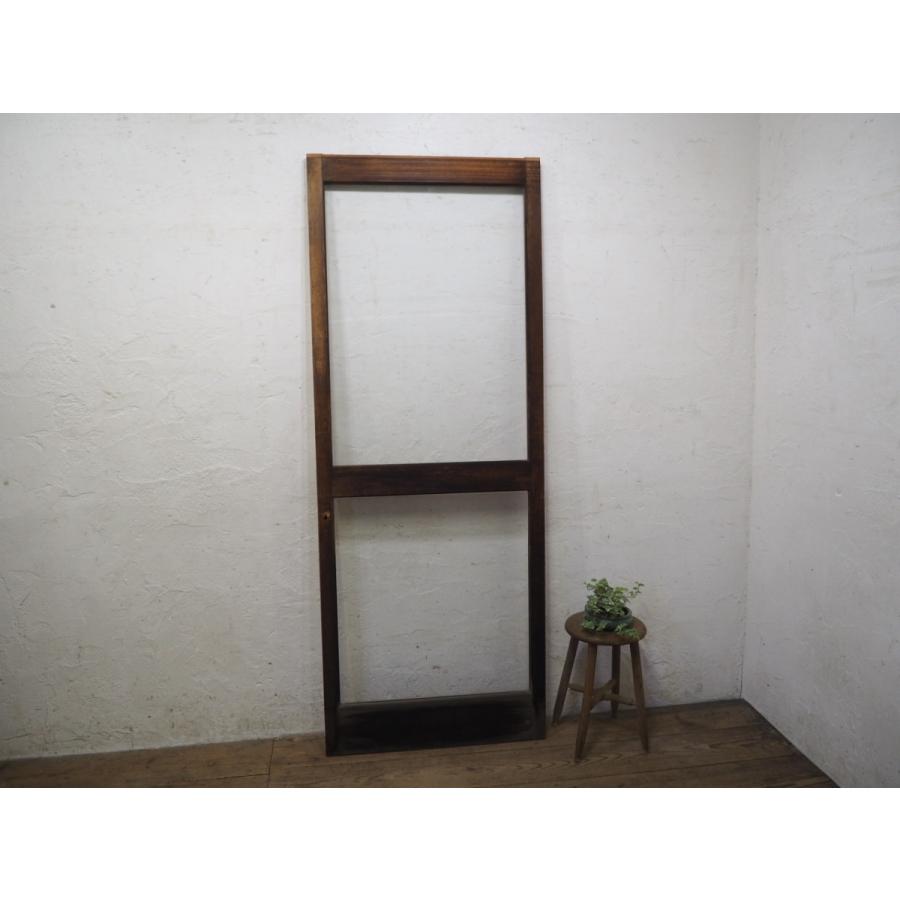 タB0480◆(5)◆ビンテージ◆特大◆高さのある大きな古い木製ガラス戸◆古建具 引き戸 玄関戸 古民家 ガレージ 倉庫L松