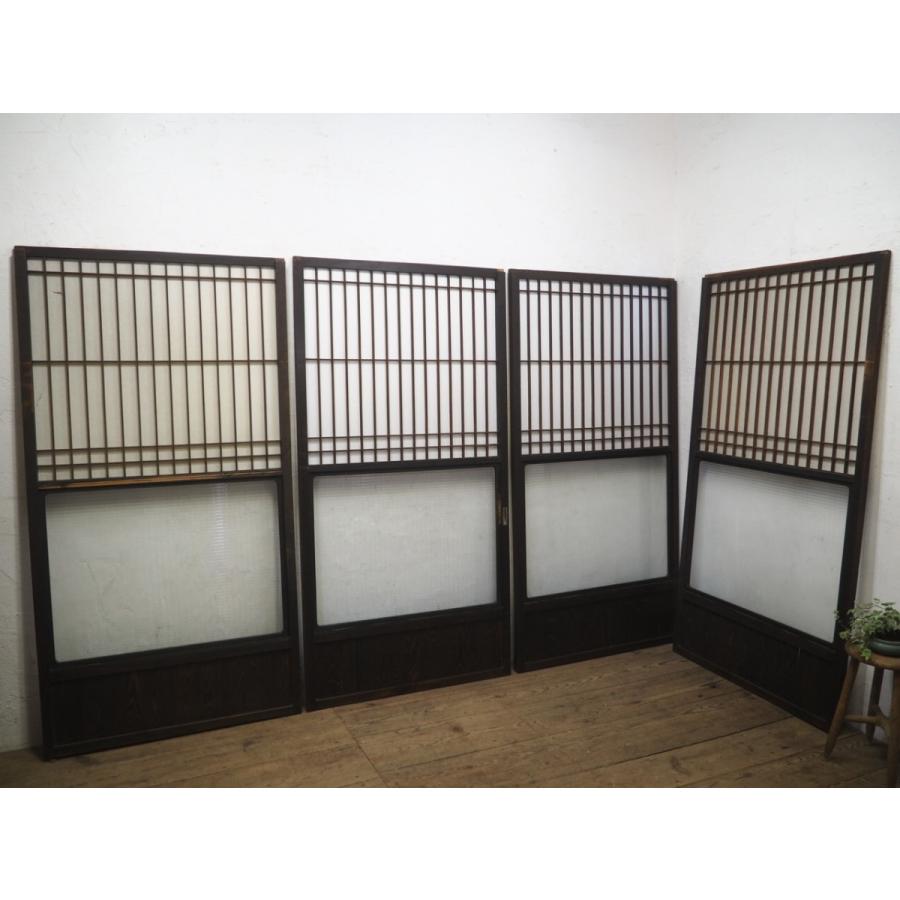 タc0118 ドア 扉 板戸 障子 H176cm W91cm 板戸 障子 4枚 アンティーク 可愛いモールガラス入りの障子戸 古建具引き戸ガラス戸サッシ和モダン古民家レトロm松 H176cm W91cm C0118 M Secondhand012 アウトレット 通販 専門 店 の