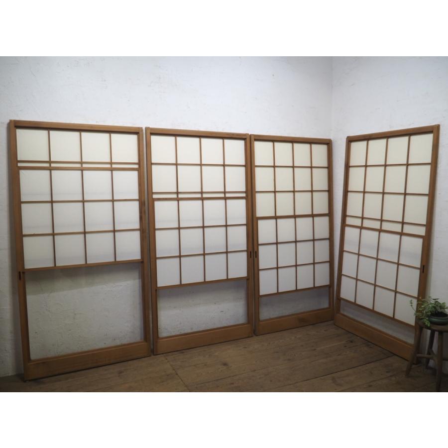 国内外の人気集結 タc0299 H177cm W 5cm 4枚 シンプルなデザインのレトロな雪見障子戸 古建具ガラス戸引き戸 古民家再生旅館ホテルリフォームm松 障子 ふすま Www Hangilch Or Kr