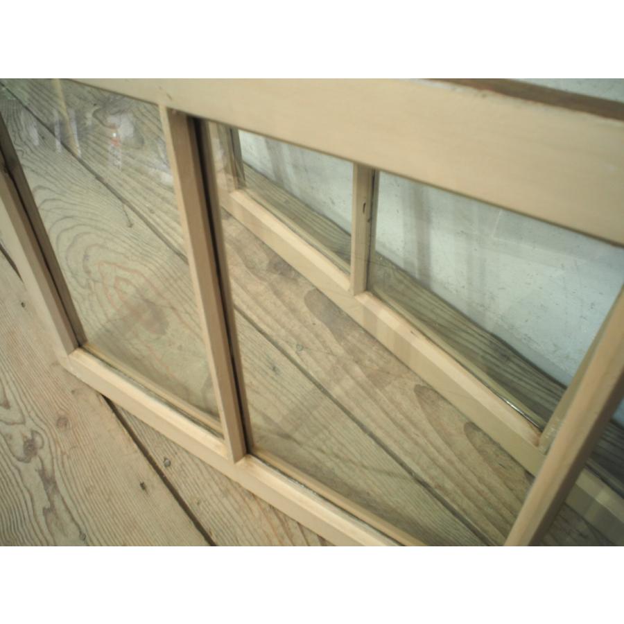 ユC0306◆(6)【H45cm×W86cm】×2枚◆アンティーク◆ゆらゆらガラスの古い木枠引き戸◆古建具 波ガラス戸 窓 サッシ レトロ 建築資材A下|secondhand012|05