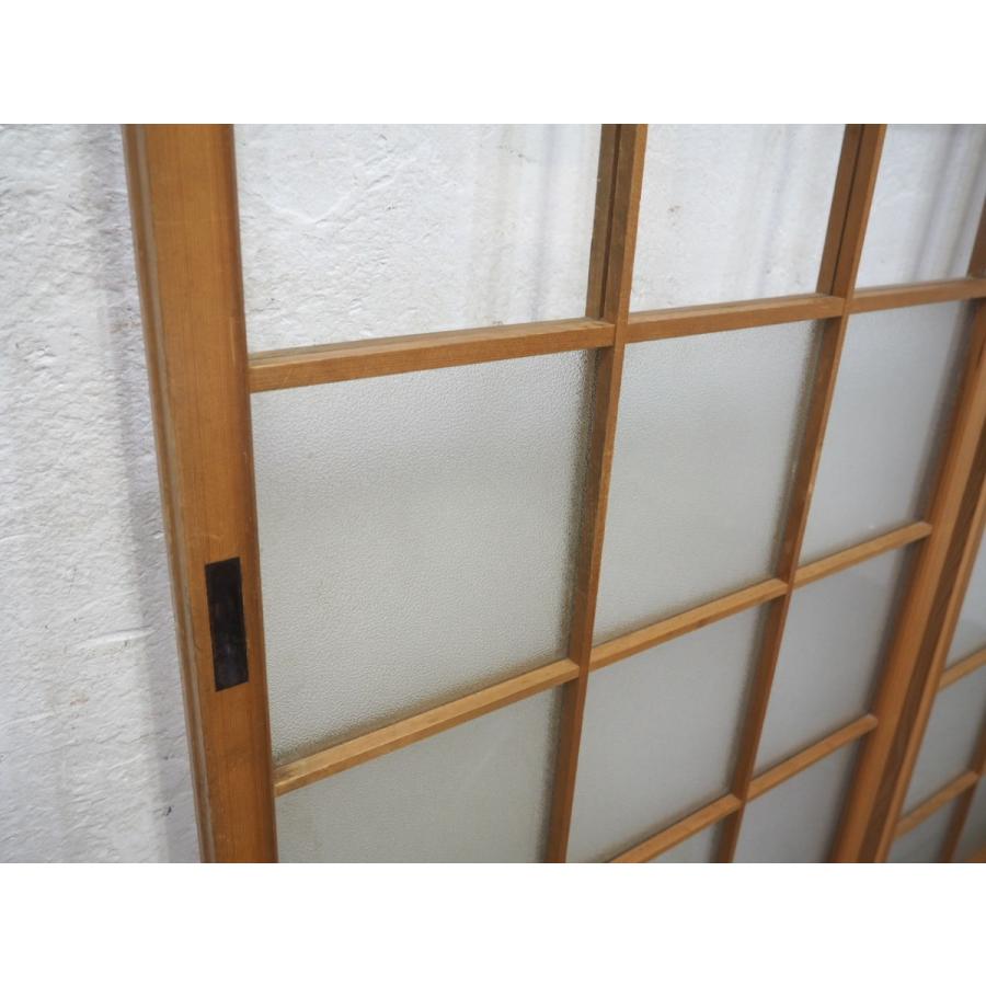 タC0901◆(1)【H178,5cm×W66,5cm】×2枚◆昭和レトロな味わいの古い木枠ガラス戸◆古建具引き戸サッシ中古住宅内装建材ビンテージL松|secondhand012|03