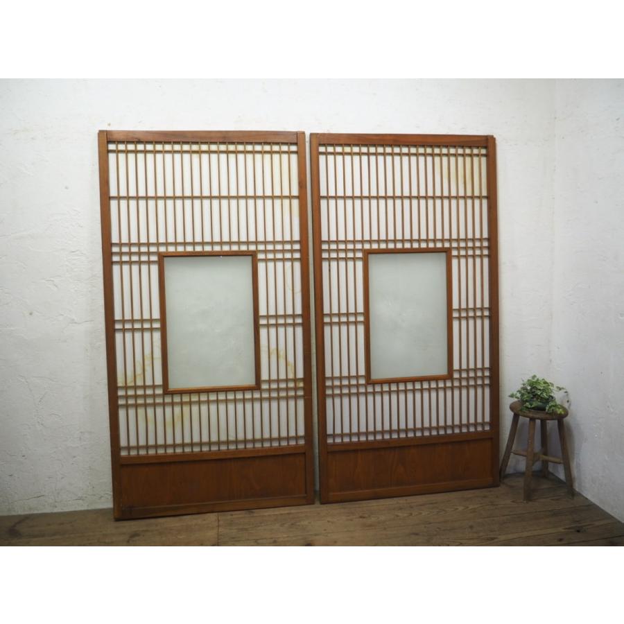 2024新商品 タC0930◇【H176cm×W92,5cm】×2枚◇ガラス入り◇レトロな味わい 建具