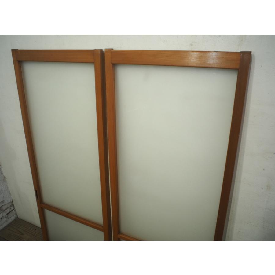 限定セール タc0945 2枚 ビンテージ レトロな古い木製ガラス戸 建具引き戸玄関カフェ喫茶店雑貨屋窓サッシ明り取り古民家k下 Www Ampselectric Com