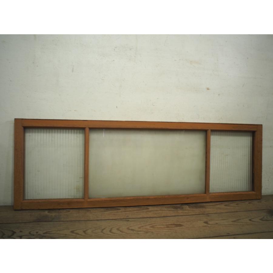 値引き タd0154 1 H40cm W124 5cm 可愛いモールガラス入りの古い木枠ガラス戸 古建具 欄間 ランマ 明り取 古民家 レトロ アンティークk下 Discoversvg Com