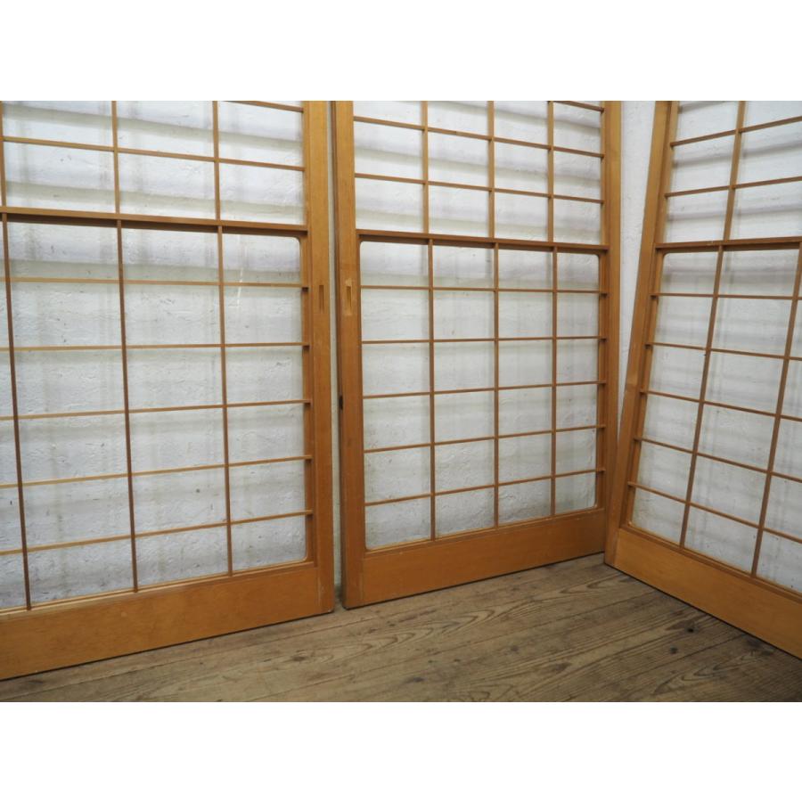 中古 タd0166 1 H176 5cm W90 5cm 4枚 シンプルなデザインのレトロな雪見障子戸 古建具 ガラス戸 引き戸 古民家 和室 リフォームm松 Discoversvg Com