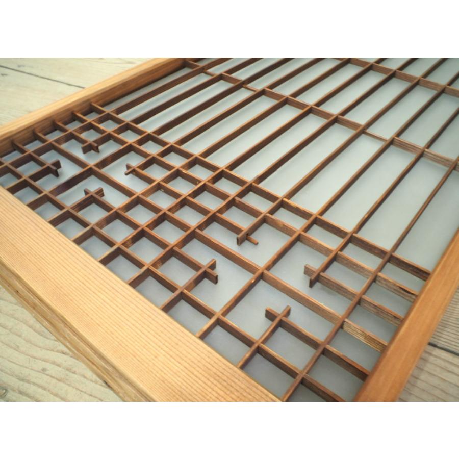 ユD0217◇【H80cm×W40cm】×2枚◇片面ガラス入り◇レトロな味わいの古い